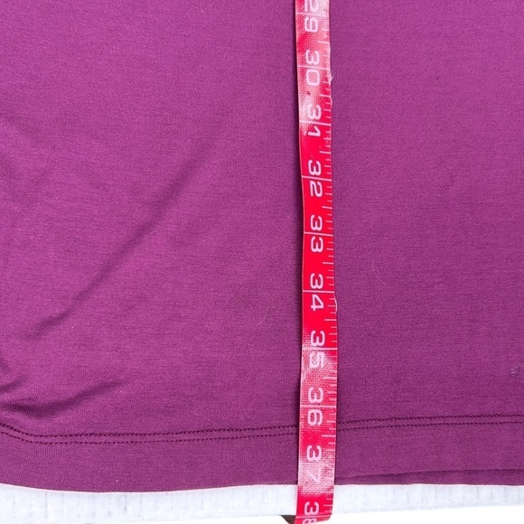 Eileen Fisher SZ XS Purple Cap Sleeve Cowl Neck Casual Midi Shirt Dress Modest - Picture 7 of 8